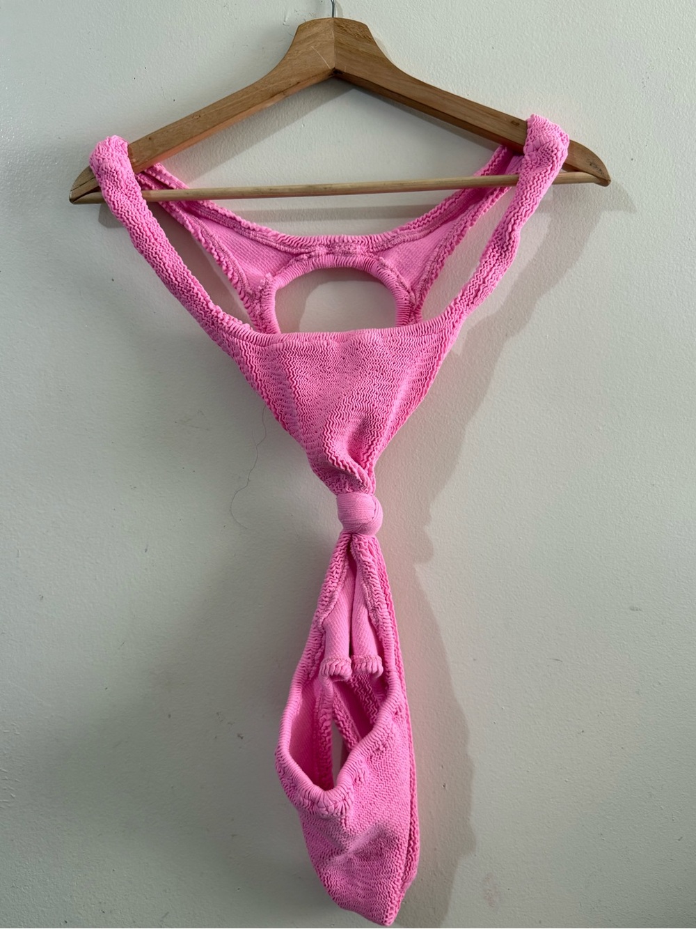 Elysiian Bright Pink Knotted One-Piece Swimsuit